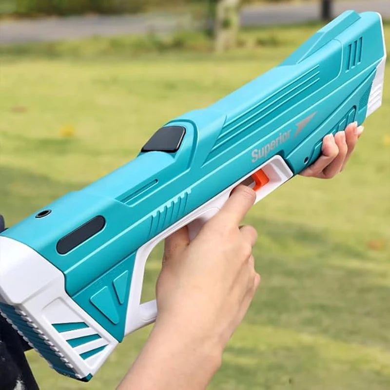 Full Automatic Electric Water Gun 43cm Portable Rechargeable Water Blaster for Outdoor Activities