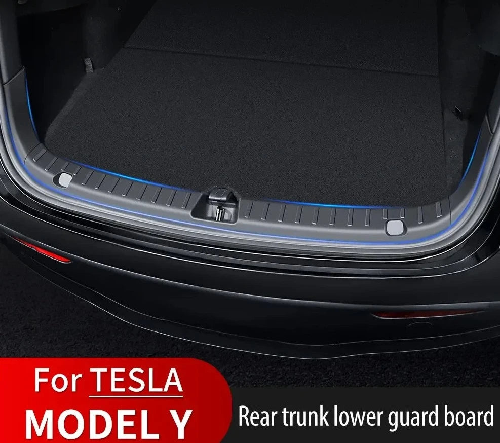 For Tesla Model Y Trunk Sill Plate Protector TPE Rubber Protector 2021-2023 Tesla Threshold Bumper Pad Prevent Scratching