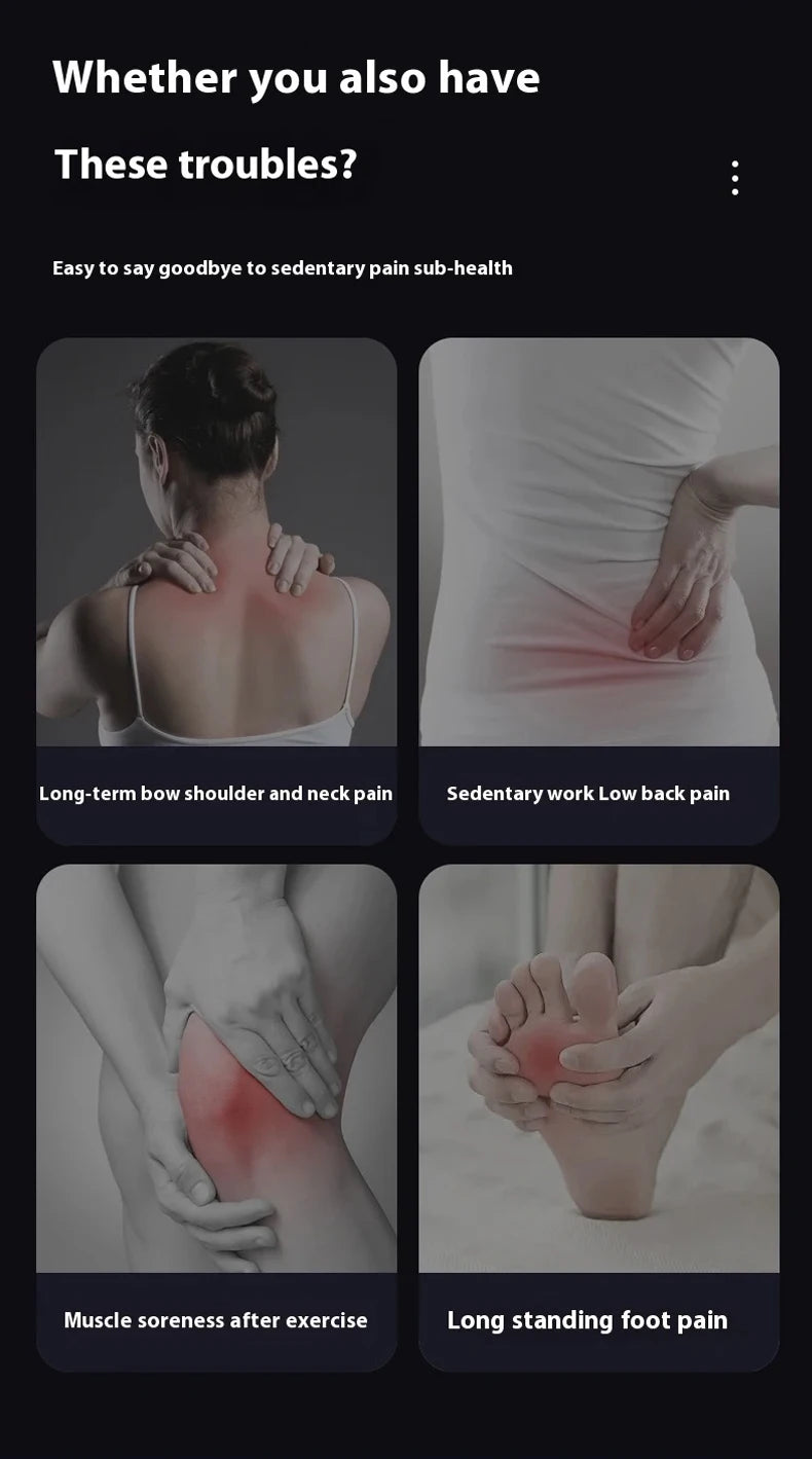 Portable Fascia  Muscle Massager  Four-head High Frequency Neck Shoulder Waist Massage Machine Professional Fascia Massage