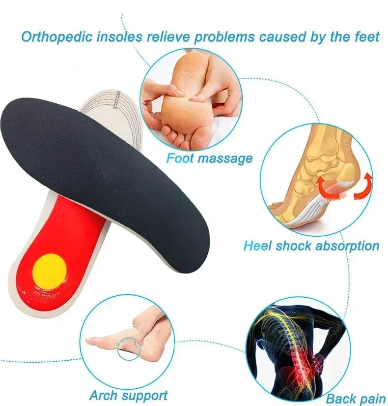 1Pairs Orthotic High Arch Support Insoles Pad 3D Arch Support Flat Feet for Women Men Orthopedic Foot Pain Damping Cushion