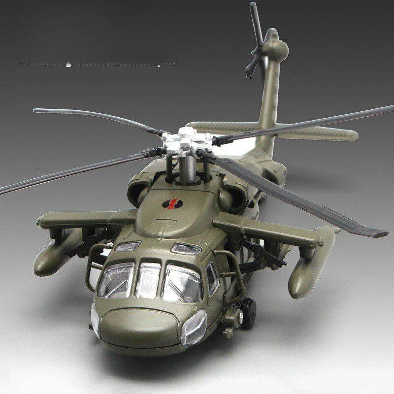 Military Helicopter Alloy Model With Display Stand