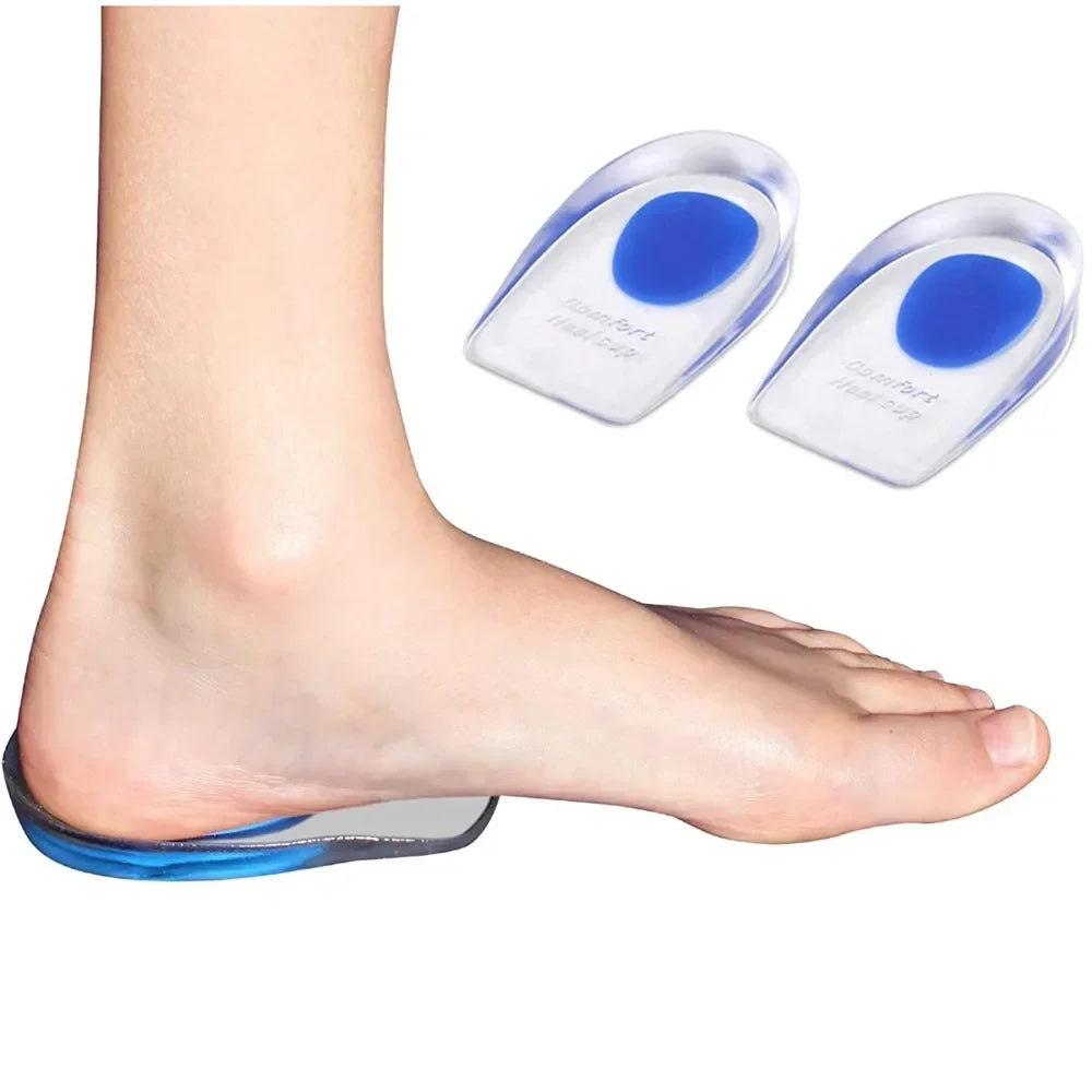 2 Pcs Silicone Heel Pad Heel Pain Relieves Pain Damping Heel Sole and Achilles Tendon Long-term Care Tool Foot Massage Care Pad