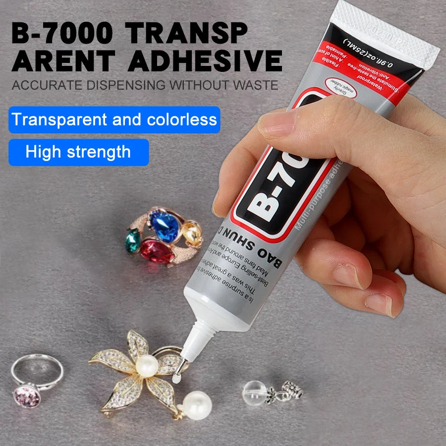 B7000 transparent glue,with precision nib,rhinestone glue,rhinestone crafts jewelry glue,jewelry glue,jewelry process makeup