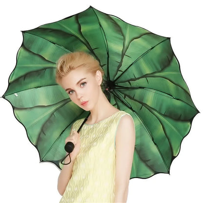 Banana Leaf Umbrella Manual Uv Folding Parasol Umbrella