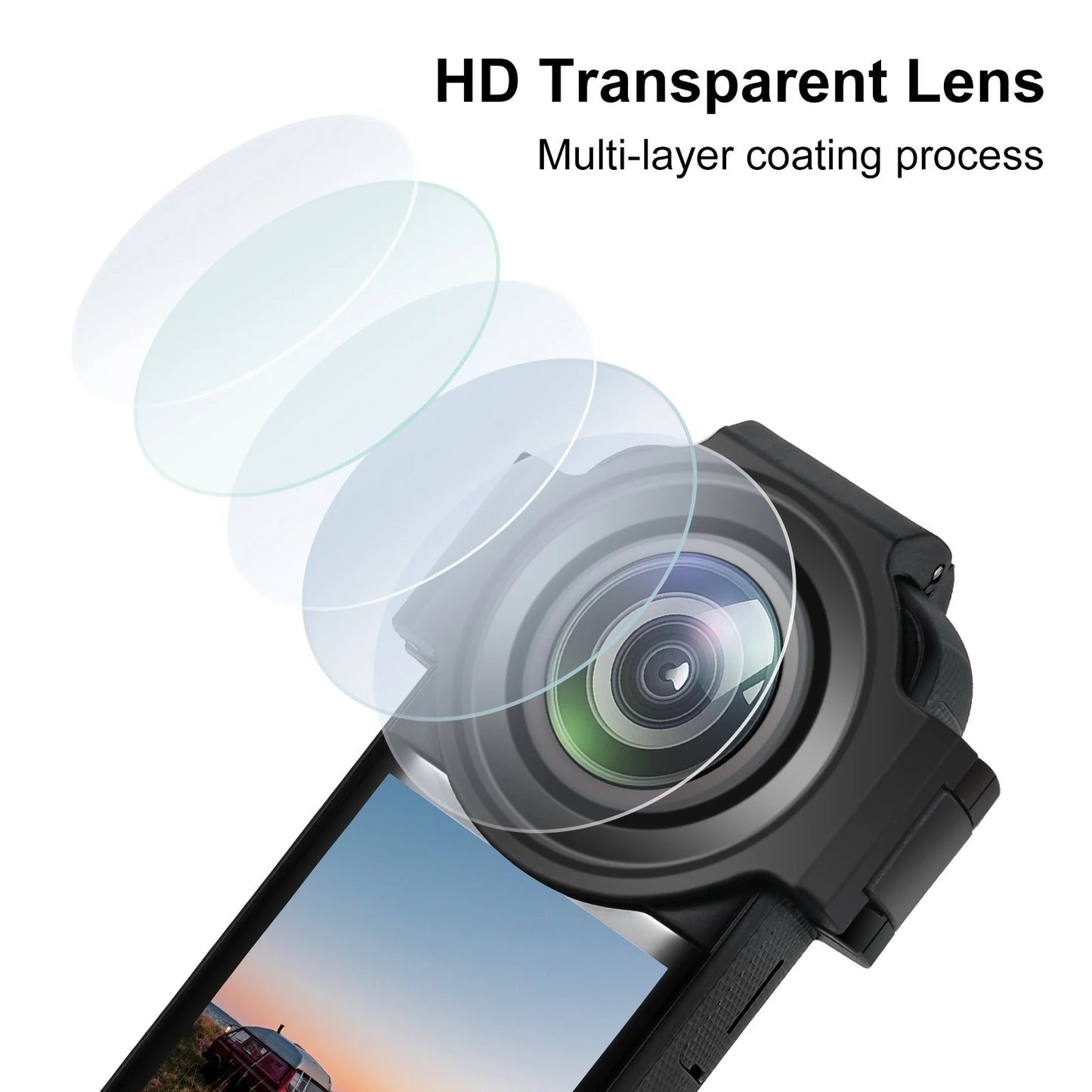Optical Glass Lens Guard Protective Cover for Insta360 X3 Camera