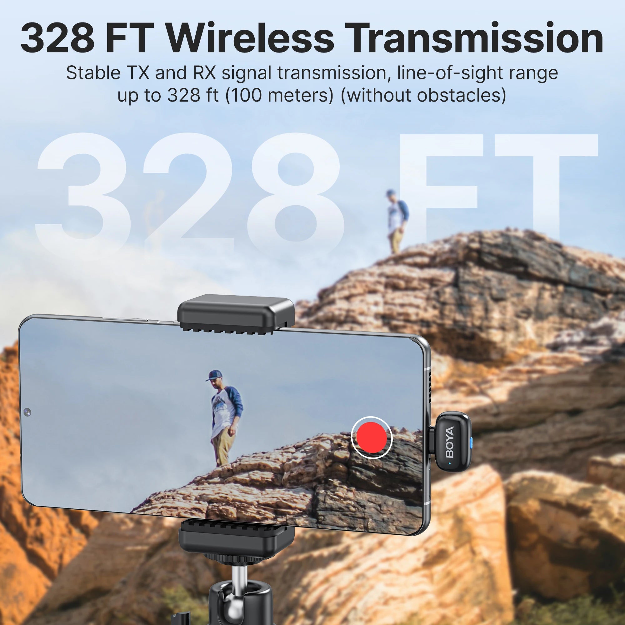 Mini Wireless Lavalier Microphone for iPhone 15/16 Series Android Type-C Smartphones Mirroless Cameras Video Recording