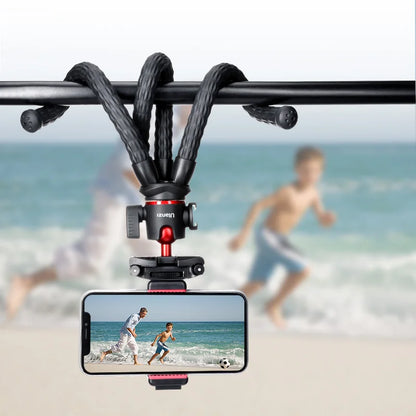 Flexible Tripod DSLR Smartphone DSLR Camera Tripod with Phone Mount Ballhead Vlog Tripods with Cold Shoe