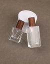 5pcs 30ml 50ml Beech and Walnut Wood Cap Emrty Portable High-end Perfume Split Glass Spray Bottle Large Capacity Replacement