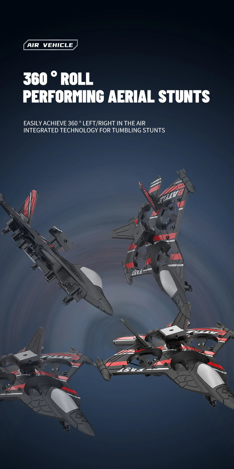 RC Plane with Camera Helicopter Remote Control Aircraft Obstacle Avoidance Fighter 2.4G Airplane EPP Foam Plane  Toys