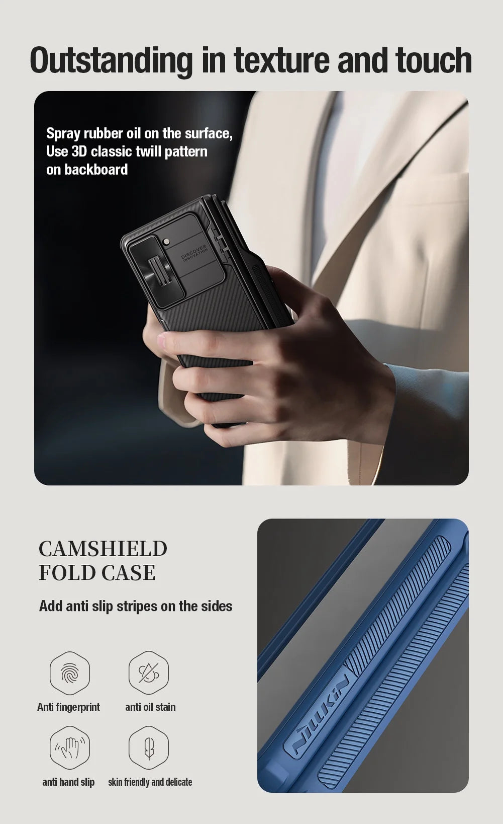 Cam Shield Fold Case For Samsung Galaxy Z Fold5 Case Camera Slider Protection luxury TPU + PC Shockproof Back Cover