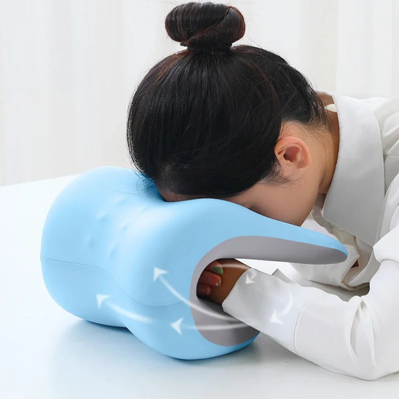 Ergonomic Nap Pillow Memory Foam Throw Pillow Chair Back Heightened Cushion Neck Support Face Down Sleeping Pillows