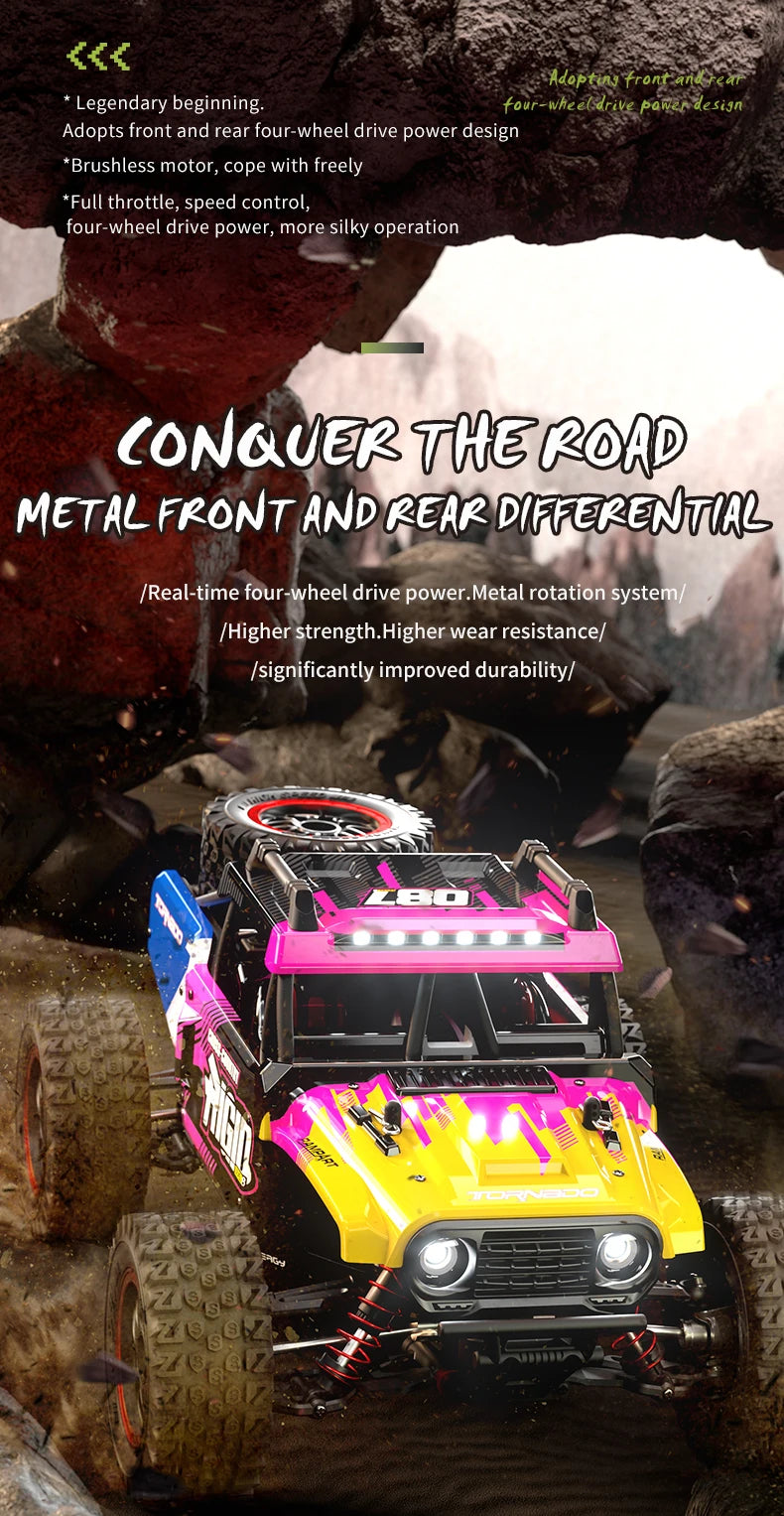 RC Car 4WD Thunder High Speed off-road vehicle Brushless four-wheel drive Thunder off-road vehicle RC Toy