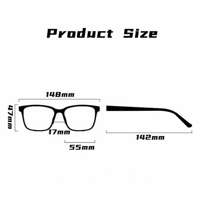 Fashion Ultra-light Large Screwless TR90 Eyewear Women Square Retro Big Face Optical Prescription Eyeglasses Frame Men