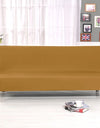 Armless Sofa Covers Elastic Solid Color Sofa Bed Cover Folding Seat Slipcover Dust-proof Stretch Couch Protector for Living Room