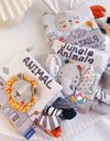 Soft Baby Books 3D Touch Feel High Contrast Cloth Book Sensory Early Learning Stroller Toys for Infant Toddler Gifts 0-12 Months