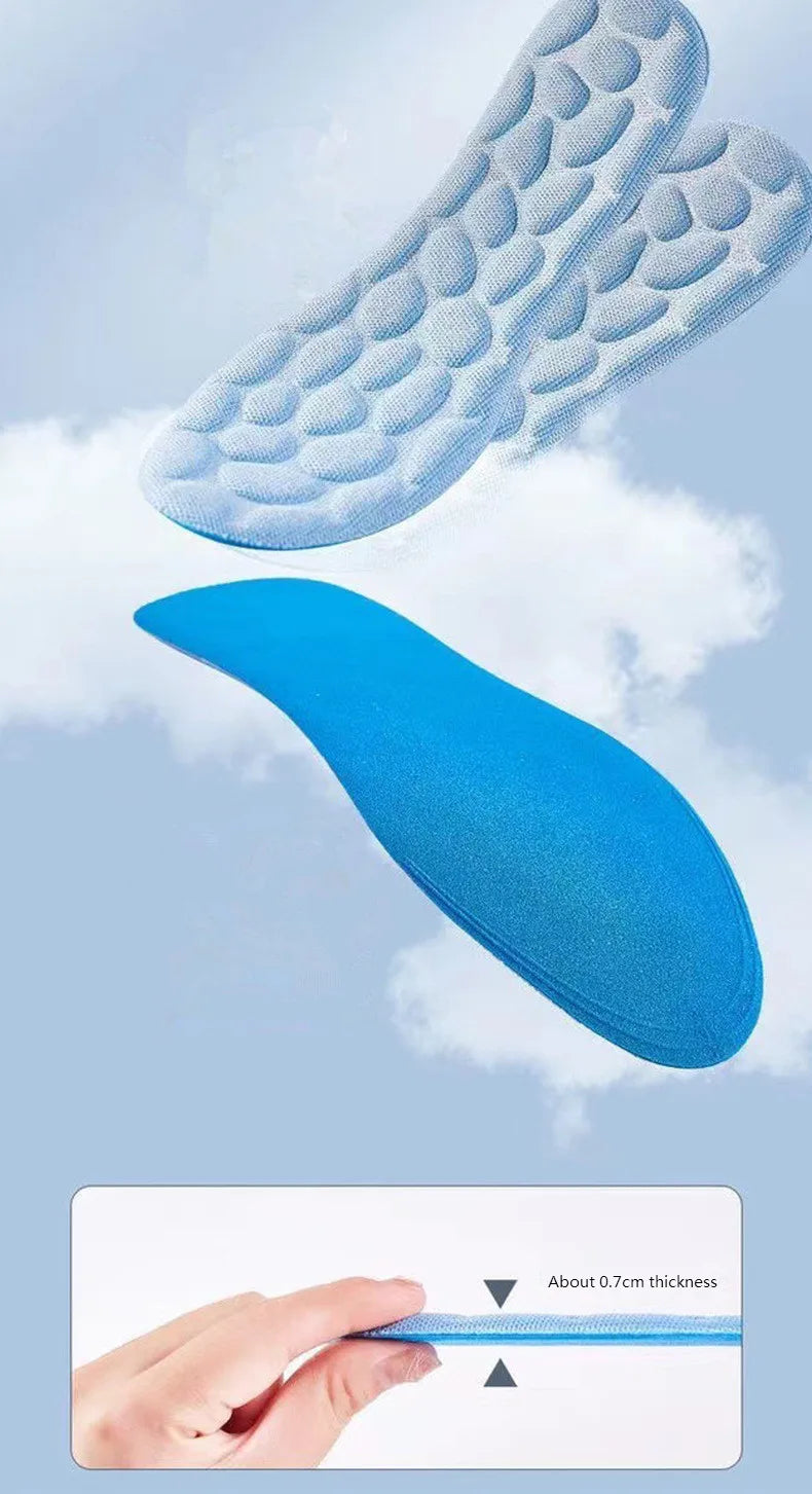 Massage Insoles for Shoes Men Breathable Deodorant Running Sport Insole for Feet Plantar Fasciitis Shoe Pads Memory Foam Sole