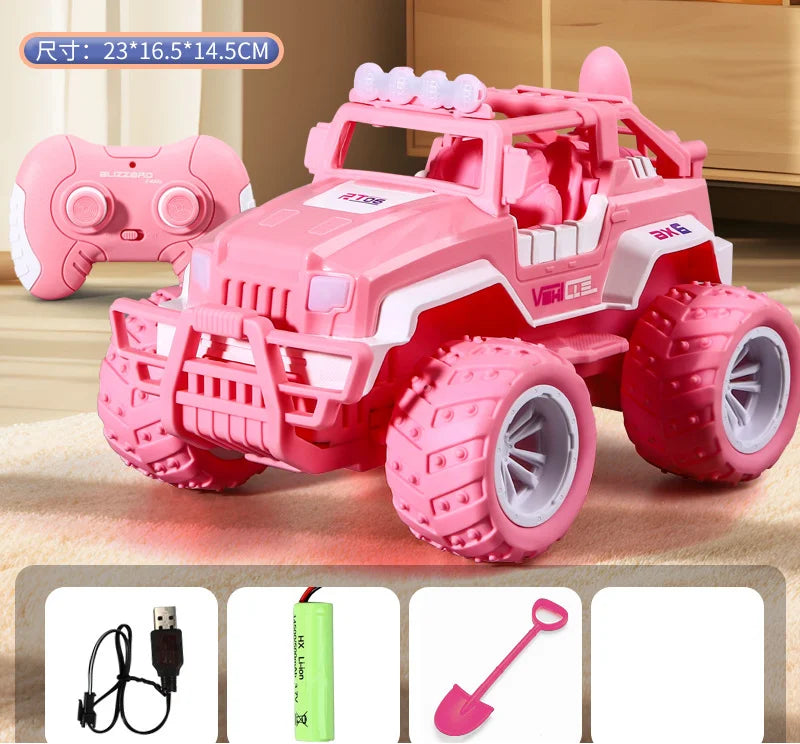 Pink Remote Control Off Road Climbing Car Toy