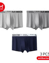 3-Pack Men’s Cotton Graphene Boxers – Soft, Antibacterial, 4XL Underwear