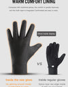 Winter Outdoor Heating Ski Riding Gloves Black Waterproof With Battery Warm Electric Heating Temperature Control Cycling Gloves