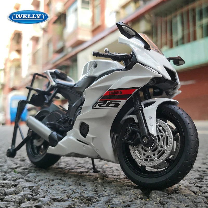 Diecast Yamaha YZF R6 Racing Motorcycle Model 1 to 12 Scale