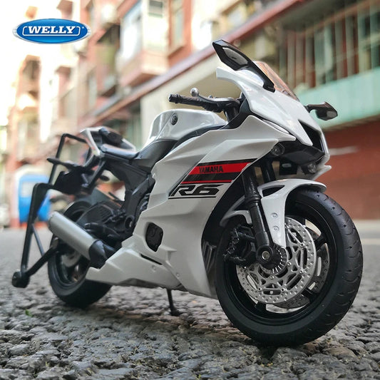 Diecast Yamaha YZF R6 Racing Motorcycle Model 1 to 12 Scale
