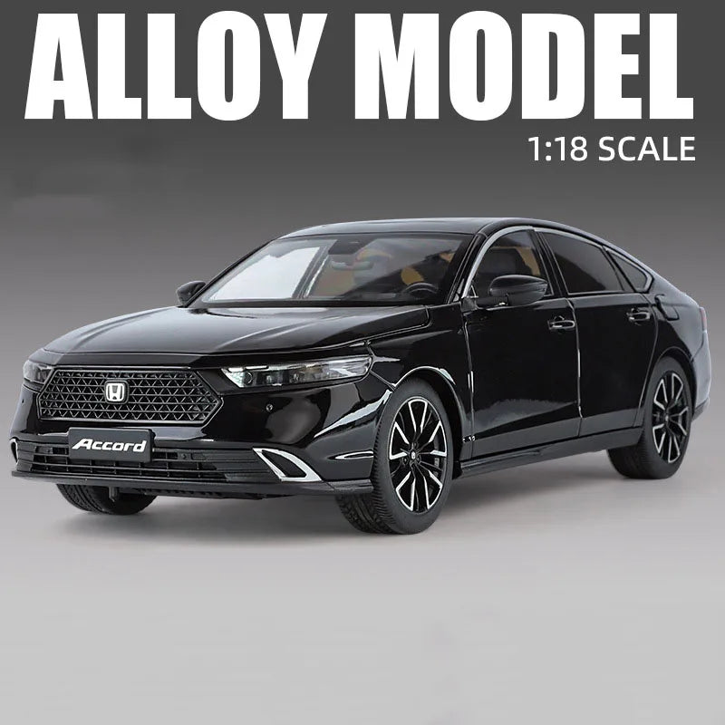 1:18 X5M Honda Accord Car Toys Alloy Diecast Models Shock Absorption Doors Opened Front Wheel Steering Vehices Desktop Ornament
