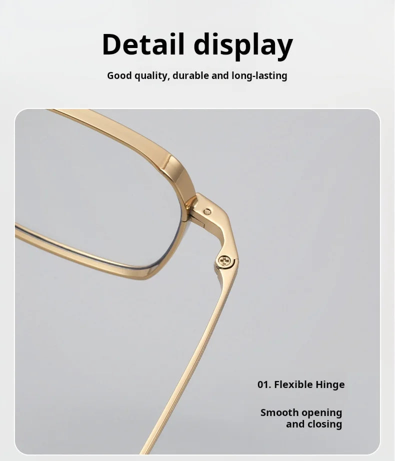 Small Square Lightweight Titanium Eyeglasses Frames