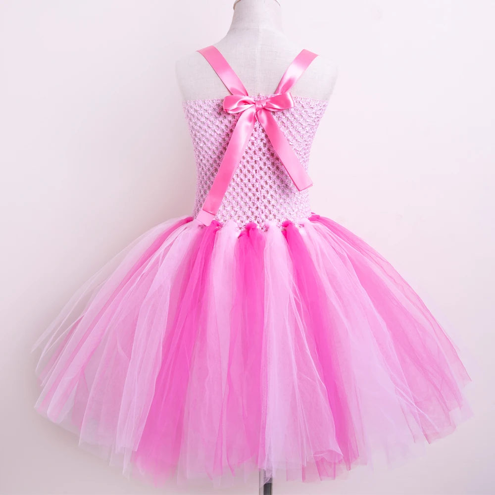 Christmas Pink Unicorn Dress for Girls Ballet Dance Ball Princess Tutu Dress Birthday Party Gift Halloween Cosplay Costume