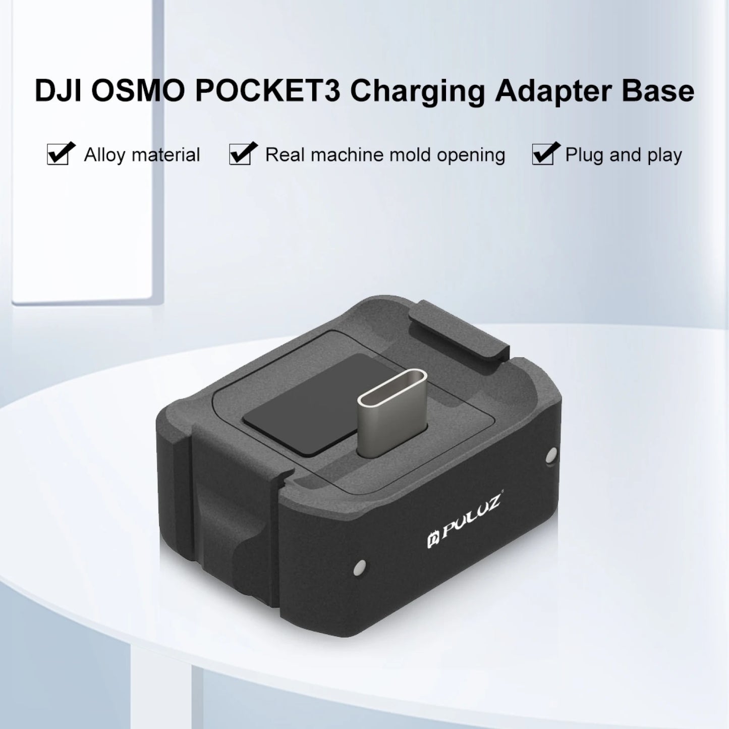 for DJI OSMO Pocket 3 USB-C / Type-C Dock Desktop Charging Base Aluminum Alloy Bracket