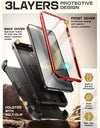 For Samsung Galaxy S25 Case UB Pro Heavy Duty Rugged Phone Case with 2 Front Frame Built-in Screen Protector & Kickstand