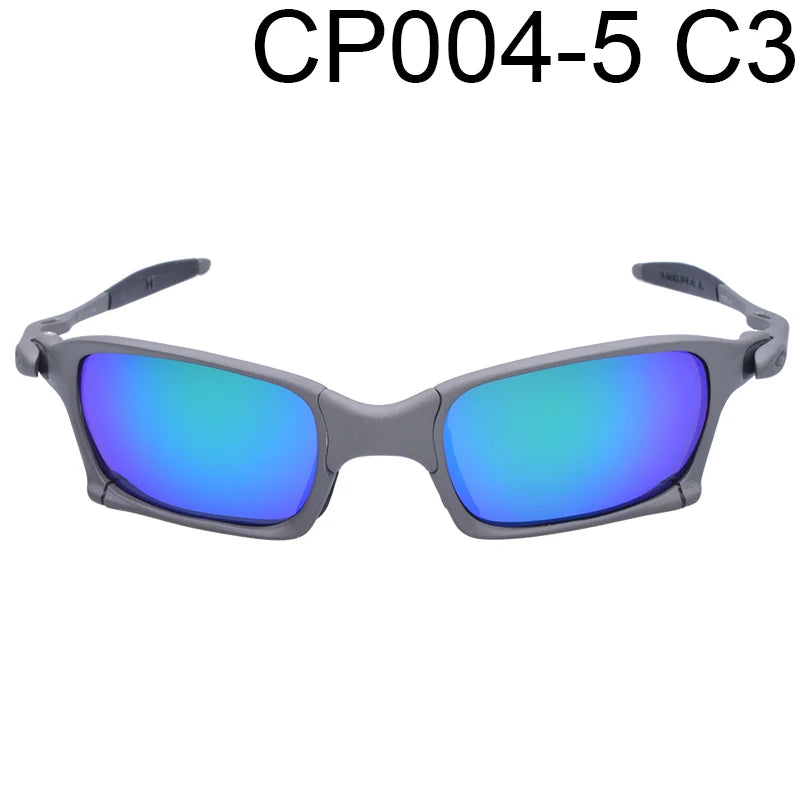 Polarized UV400 Cycling Sunglasses – Gray Metal Frame Fishing Riding Bicycle Eyewear