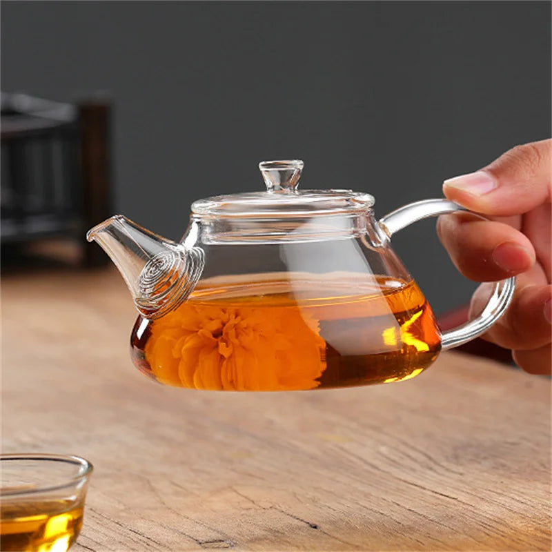 200ml Mini Heat Resistant Glass Teapot with Filter