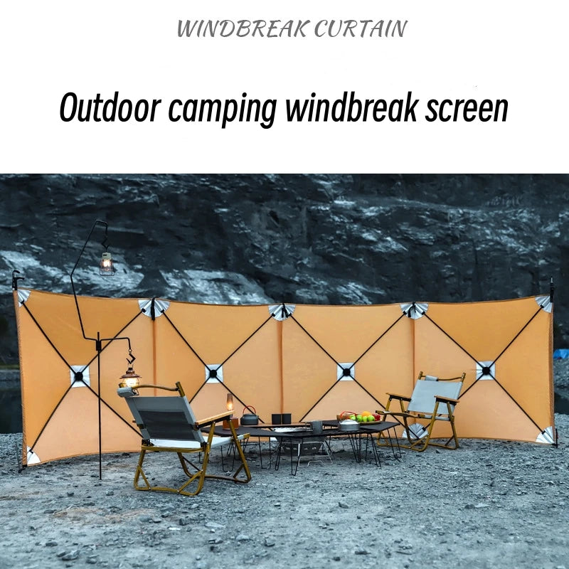 Windscreen Outdoor Camping Windbreak Screen Large Tarp Shelter Picnic Beach Windbreak Folding Tarp Sunshade Windshield