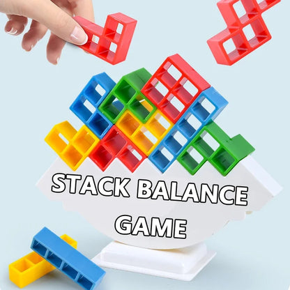 3D Tower Game Stacking Stack Building Blocks Balance Puzzle Board Assembly Brick Toys Children Psychomotor Balance Modules