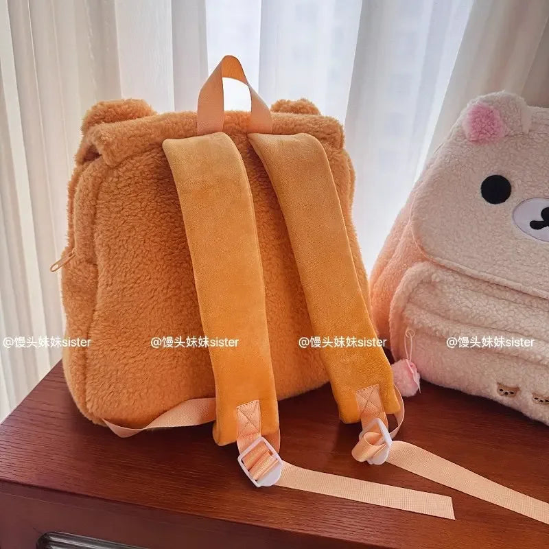Kawaii Bear Plush Backpack Soft Travel Shoulder Bag
