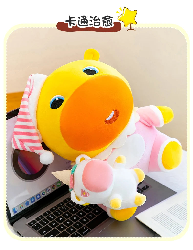 Sleepwear Capybara Plush Toy With Unicorn Doll Soft Pillow