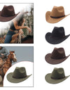 Western Cowboy Hat Versatile Comfortable Roll up Casual Cosplay with Buckle Belt