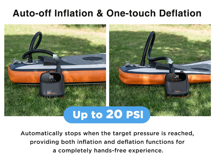 SUP Boat Accessories Inflatable Pump for Pvc Kayak Kite Wings 20PSI Rechargeable Inflate Deflate Stand Up Paddle Pump