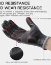 Winter Cycling Gloves Black PU Warm Water Windproof Touchscreen Gloves Skiing Snowboard Motorbike Gloves Men
