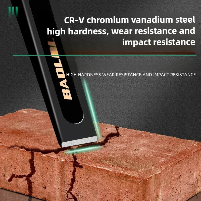 6/8/10/12 Inch Chrome Vanadium Steel Stone Flat Chisel With Hand Guard Construction Cement Masonry Concrete Engraving Cut Tool