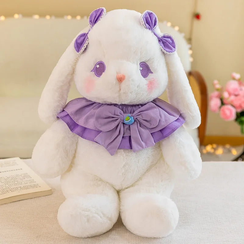 Kawaii Plush Toy Stuffed Doll Cute Rabbit Bear Couple Loli Bunny Pillow Soft Baby Bunny Doll for Kids Birthday Xmas Gift