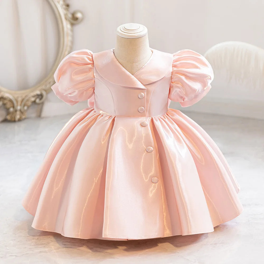 Luxury Princess Dress for Girls - Premium Fluffy Tulle Ball Gown Flower Girl Wedding Dress + Birthday Party Gown