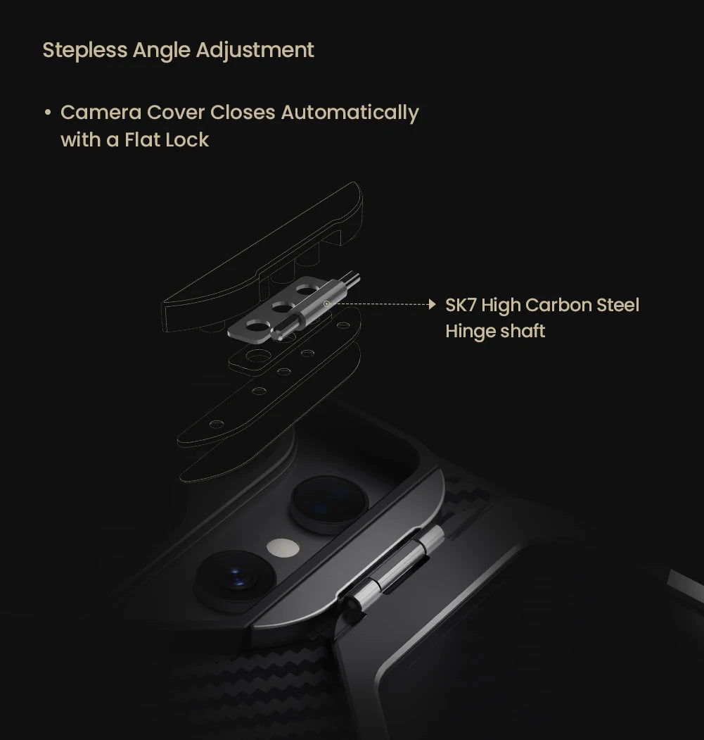 Magnetic Camera Protection Bracket Case for Samsung Galaxy S26 Ultra – PC + TPU Protective Phone Cover Black