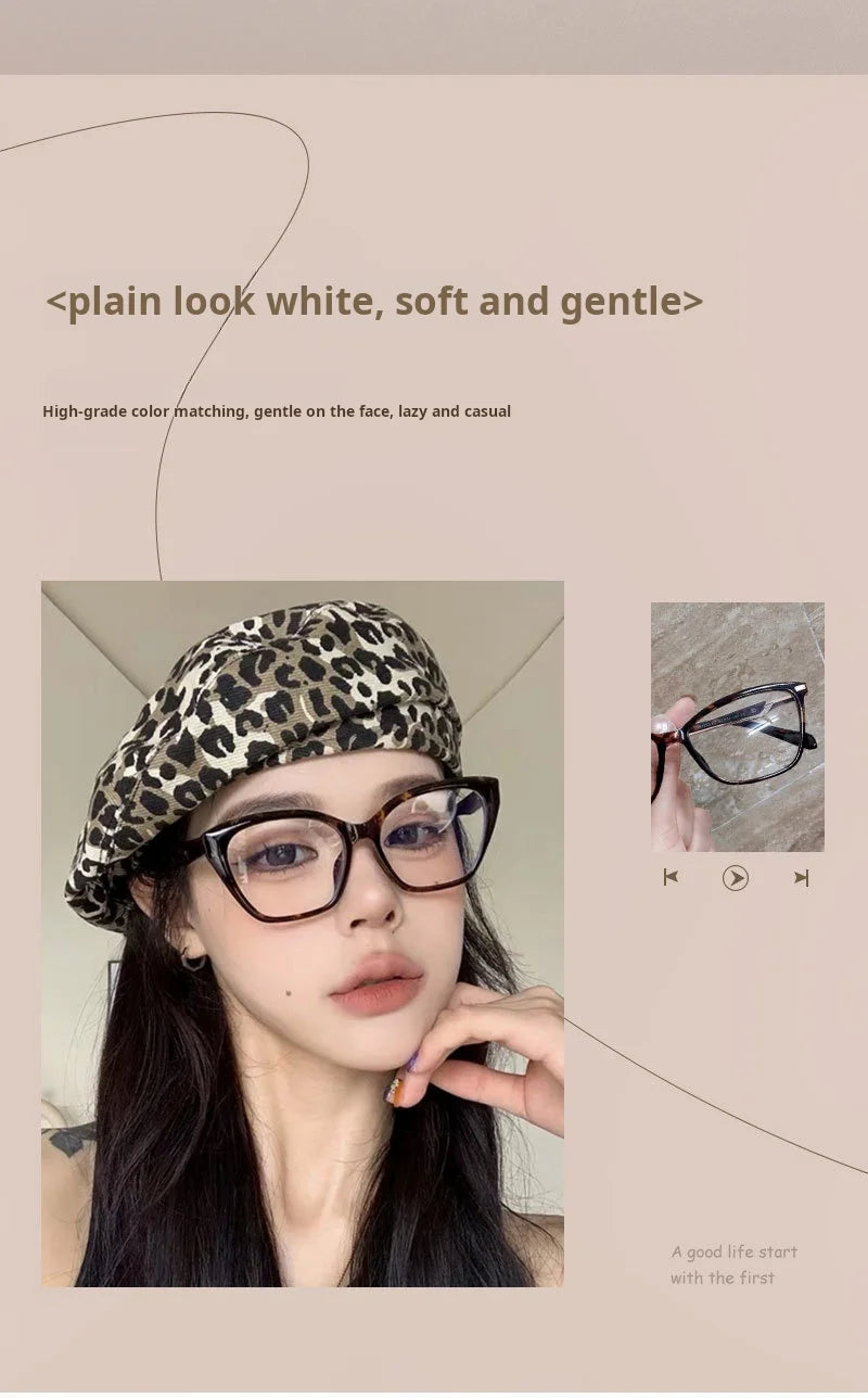 Retro Square Cat Eye Lightweight TR90 Eyeglasses Frames for Women