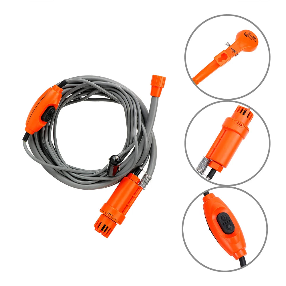 Portable 12V Caravan Camping Shower Pump Kit