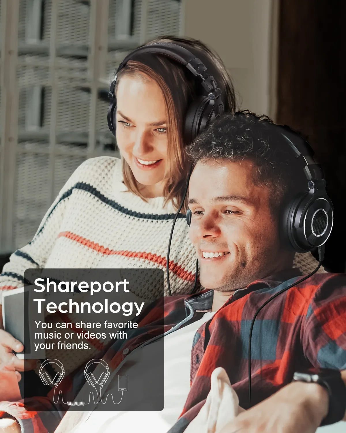 Monitor 60 Wired HiFi Headphones Professional Studio DJ Headphones Stereo Over Ear Headset With Hi-Res Audio Microphone