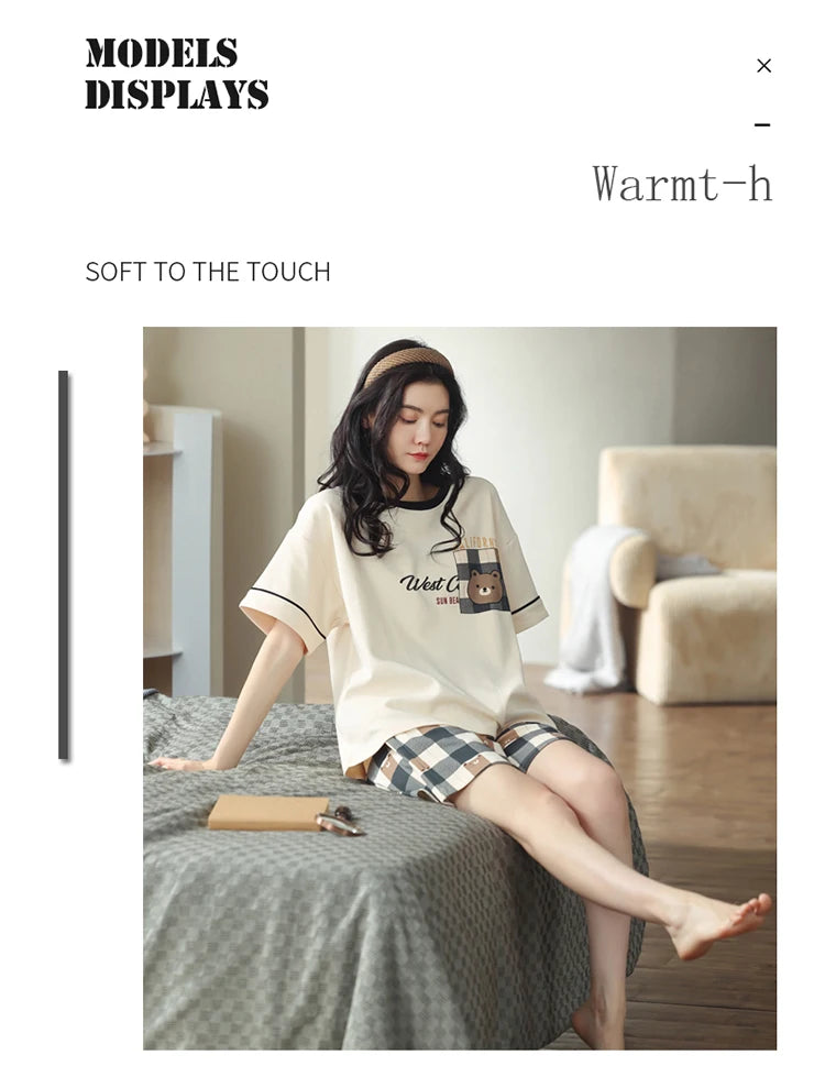 Women’s Winter Corduroy Cotton Pajama Set – Cute, Comfortable, Loose Long Sleeve Loungewear