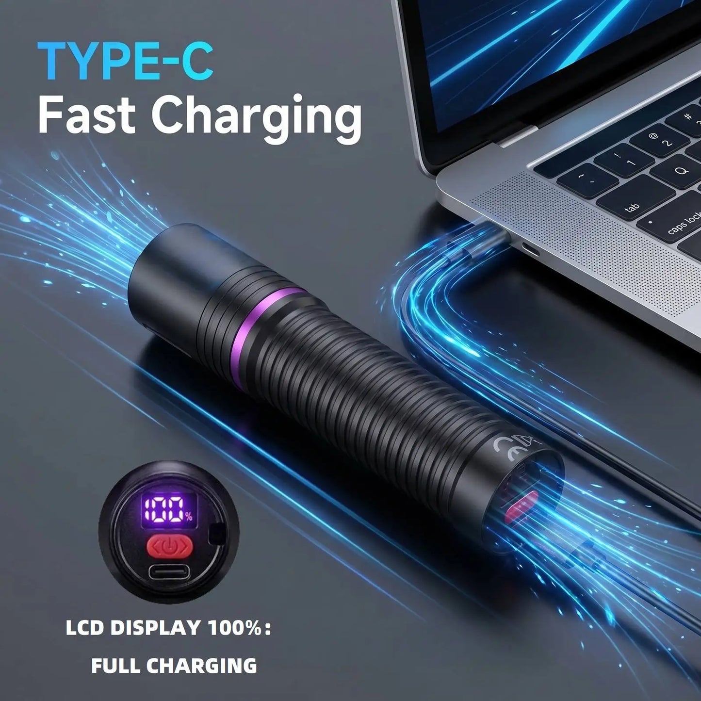 2 In 1 UV White Light Rechargeable Flashlight