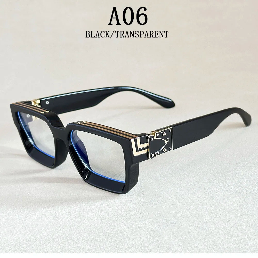Retro Square Millionaire Sunglasses With UV400 Protection