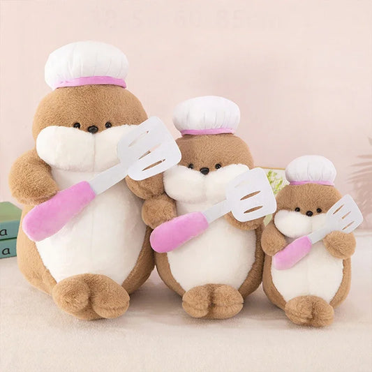 Kawaii Chef Seal Plush Toy 50 cm Soft Stuffed Animal Doll